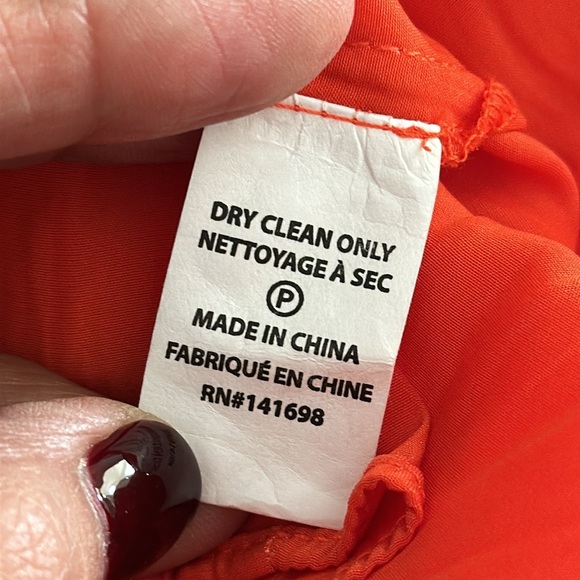 RAMY BROOK Perla Halter-Neck Smocked Waist Dress Ruffle Tiered Sunset Orange S - Picture 12 of 14